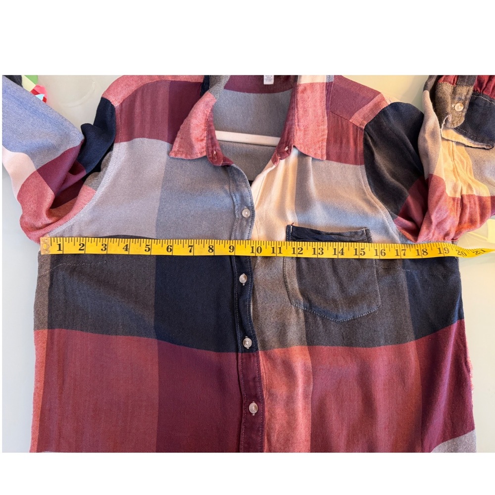 Lucky Brand Button Down Shirt Plaid Modal Viscose Blend Casual Medium - Picture 8 of 9